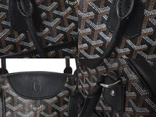 画像をギャラリービューアに読み込む, GOYARD ゴヤール ハンドバッグ サンジャンヌPM ブラック 廃盤 ゴヤールディンキャンバス レザー シルバー金具 良品 中古 60141