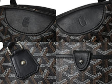画像をギャラリービューアに読み込む, GOYARD ゴヤール ハンドバッグ サンジャンヌPM ブラック 廃盤 ゴヤールディンキャンバス レザー シルバー金具 良品 中古 60141