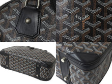 画像をギャラリービューアに読み込む, GOYARD ゴヤール ハンドバッグ サンジャンヌPM ブラック 廃盤 ゴヤールディンキャンバス レザー シルバー金具 良品 中古 60141
