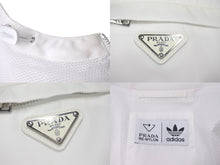 画像をギャラリービューアに読み込む, 極美品 PRADA × Adiddas プラダ × アディダス 21AW ナイロンジャケット RE-Nylon SGB964 ホワイト サイズ50 中古 60154