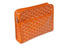 画像をギャラリービューアに読み込む, 極美品 GOYARD ゴヤール クラッチバッグ ジュバンス MM ポーチ オレンジ ゴヤールディンキャンバス シルバー金具 中古 60170