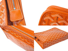 画像をギャラリービューアに読み込む, 極美品 GOYARD ゴヤール クラッチバッグ ジュバンス MM ポーチ オレンジ ゴヤールディンキャンバス シルバー金具 中古 60170