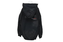 画像をギャラリービューアに読み込む, 新品同様 BALENCIAGA バレンシアガ キャンペーンロゴダメージ加工ジップアップフーディー サイズL ブラック 720424TNVK5 中古 60186