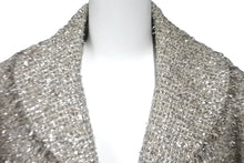 画像をギャラリービューアに読み込む, 新品未使用 CHANEL シャネル ツイードジャケット 7部丈 P58004V43990 シルバー ベージュ ブラック サイズ34 中古 60198