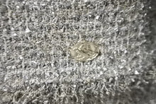 画像をギャラリービューアに読み込む, 新品未使用 CHANEL シャネル ツイードジャケット 7部丈 P58004V43990 シルバー ベージュ ブラック サイズ34 中古 60198