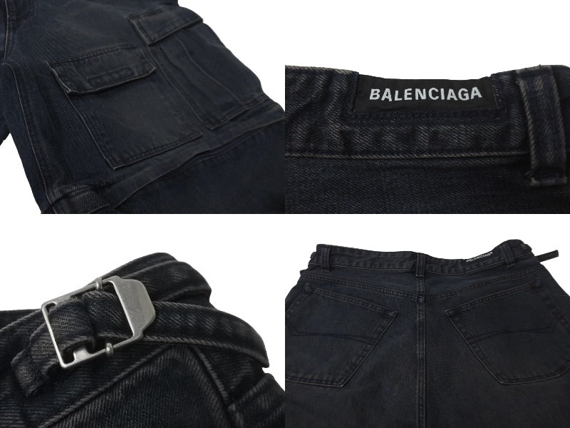 新品同様 BALENCIAGA バレンシアガ オーバーサイズ ダブルカーゴ バギー デニムパンツ 22SS インディゴ コットン 34 675217  TJW57 中古 60219 – Casanova Vintage