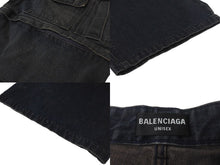 画像をギャラリービューアに読み込む, 新品同様 BALENCIAGA バレンシアガ オーバーサイズ ダブルカーゴ バギー デニムパンツ 22SS インディゴ コットン 34 675217 TJW57 中古 60219