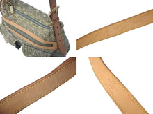画像をギャラリービューアに読み込む, LouisVuitton ルイヴィトン バギーPM ショルダーバッグ M95213 モノグラムデニム レザー カーキ ゴールド 美品 中古 60233