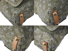 画像をギャラリービューアに読み込む, LouisVuitton ルイヴィトン バギーPM ショルダーバッグ M95213 モノグラムデニム レザー カーキ ゴールド 美品 中古 60233