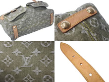 画像をギャラリービューアに読み込む, LouisVuitton ルイヴィトン バギーPM ショルダーバッグ M95213 モノグラムデニム レザー カーキ ゴールド 美品 中古 60233