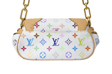 画像をギャラリービューアに読み込む, 新品同様 LOUIS VUITTON ルイヴィトン ハンドバッグ マリリンPM モノグラム ホワイト マルチカラー M40127 ゴールド金具 中古 60237