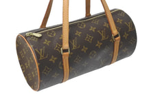 画像をギャラリービューアに読み込む, LOUIS VUITTON ルイヴィトン モノグラム パピヨン30 GM ハンドバッグ ブラウン PVC ヌメ革 M51385 良品 中古 60263