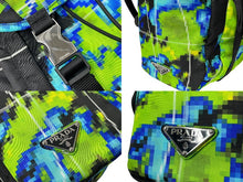 Load image into Gallery viewer, PRADA プラダ リュック バックパック デジタルカモ柄 デジカモ ナイロン マルチカラー シルバー金具 2VZ135 美品 中古 60264