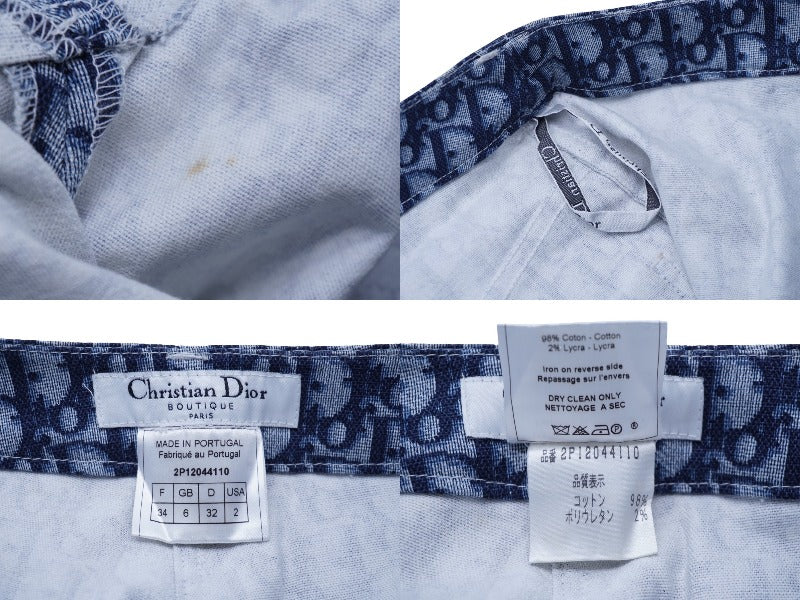 Christian Dior クリスチャンディオール デニムパンツ トロッター 総柄 ロゴ サイズ34 ブルー ネイビー 美品 中古 60312 –  Casanova Vintage