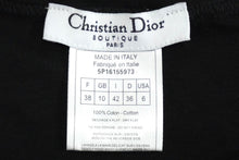 画像をギャラリービューアに読み込む, 極美品 Christian Dior クリスチャンディオール タンクトップ ピースマーク 5P16155973 ブラック マルチカラー サイズ38 中古 60325