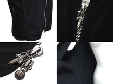 画像をギャラリービューアに読み込む, 極美品 CHROME HEARTS クロムハーツ ベスト PAPA クロスパッチ コットン ナイロン ブラック シルバー サイズS 中古 60334