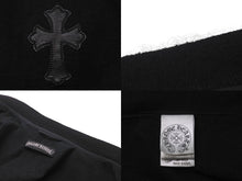 画像をギャラリービューアに読み込む, 極美品 CHROME HEARTS クロムハーツ ベスト PAPA クロスパッチ コットン ナイロン ブラック シルバー サイズS 中古 60334