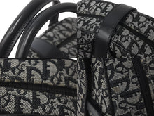 画像をギャラリービューアに読み込む, Christian Dior クリスチャンディオール ボストンバッグ ダブルサドルバッグ トロッター柄 キャンバス ブラック 良品 中古 60343