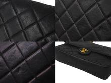画像をギャラリービューアに読み込む, CHANEL シャネル チェーンショルダーバッグ A05289 ダイアナ マトラッセ25 4番台 1997年 ラムスキン ブラック 美品 中古 60358