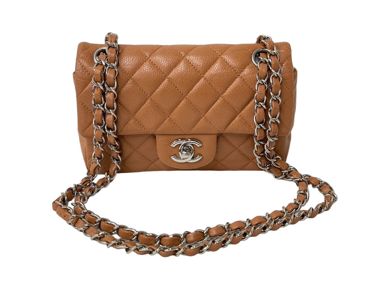 CHANEL ショルダーバッグ ブラウン CHANEL シャネル ブラウン マトラッセ Wフラップ チェーンショルダー