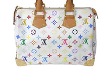 画像をギャラリービューアに読み込む, LOUIS VUITTON ルイ ヴィトン ハンドバッグ スピーディ30 村上隆 M92643 PVC レザー ホワイト マルチカラー 美品 中古 60379