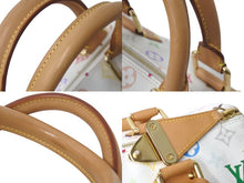 画像をギャラリービューアに読み込む, LOUIS VUITTON ルイ ヴィトン ハンドバッグ スピーディ30 村上隆 M92643 PVC レザー ホワイト マルチカラー 美品 中古 60379
