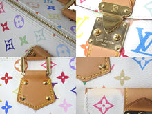 画像をギャラリービューアに読み込む, LOUIS VUITTON ルイ ヴィトン ハンドバッグ スピーディ30 村上隆 M92643 PVC レザー ホワイト マルチカラー 美品 中古 60379
