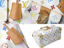 画像をギャラリービューアに読み込む, LOUIS VUITTON ルイ ヴィトン ハンドバッグ スピーディ30 村上隆 M92643 PVC レザー ホワイト マルチカラー 美品 中古 60379