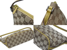 画像をギャラリービューアに読み込む, GUCCI グッチ ワンショルダーバッグ ハンドバッグ 07198 2123 GGキャンバス レザー ベージュ イエロー シルバー金具 美品 中古 4b006039