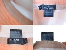 画像をギャラリービューアに読み込む, CHANEL シャネル バケットハット バケハ ココマーク サイズL 刺繍 オレンジ ブルー パステルカラー コットン 美品 中古 60390