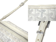 画像をギャラリービューアに読み込む, 極美品 GOYARD ゴヤール カップヴェール ショルダーバッグ ヘリンボーン柄 ホワイト 白 シルバー金具 中古 60392