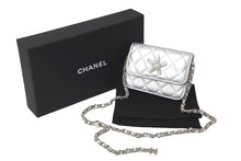 画像をギャラリービューアに読み込む, 新品未使用 CHANEL シャネル ショルダーバッグ ココマーク スター シルバー ラインストーン イヤーズ ギフト シルバー金具 中古 60398