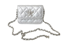 画像をギャラリービューアに読み込む, 新品未使用 CHANEL シャネル ショルダーバッグ ココマーク スター シルバー ラインストーン イヤーズ ギフト シルバー金具 中古 60398