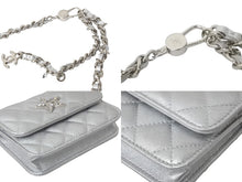 画像をギャラリービューアに読み込む, 新品未使用 CHANEL シャネル ショルダーバッグ ココマーク スター シルバー ラインストーン イヤーズ ギフト シルバー金具 中古 60398