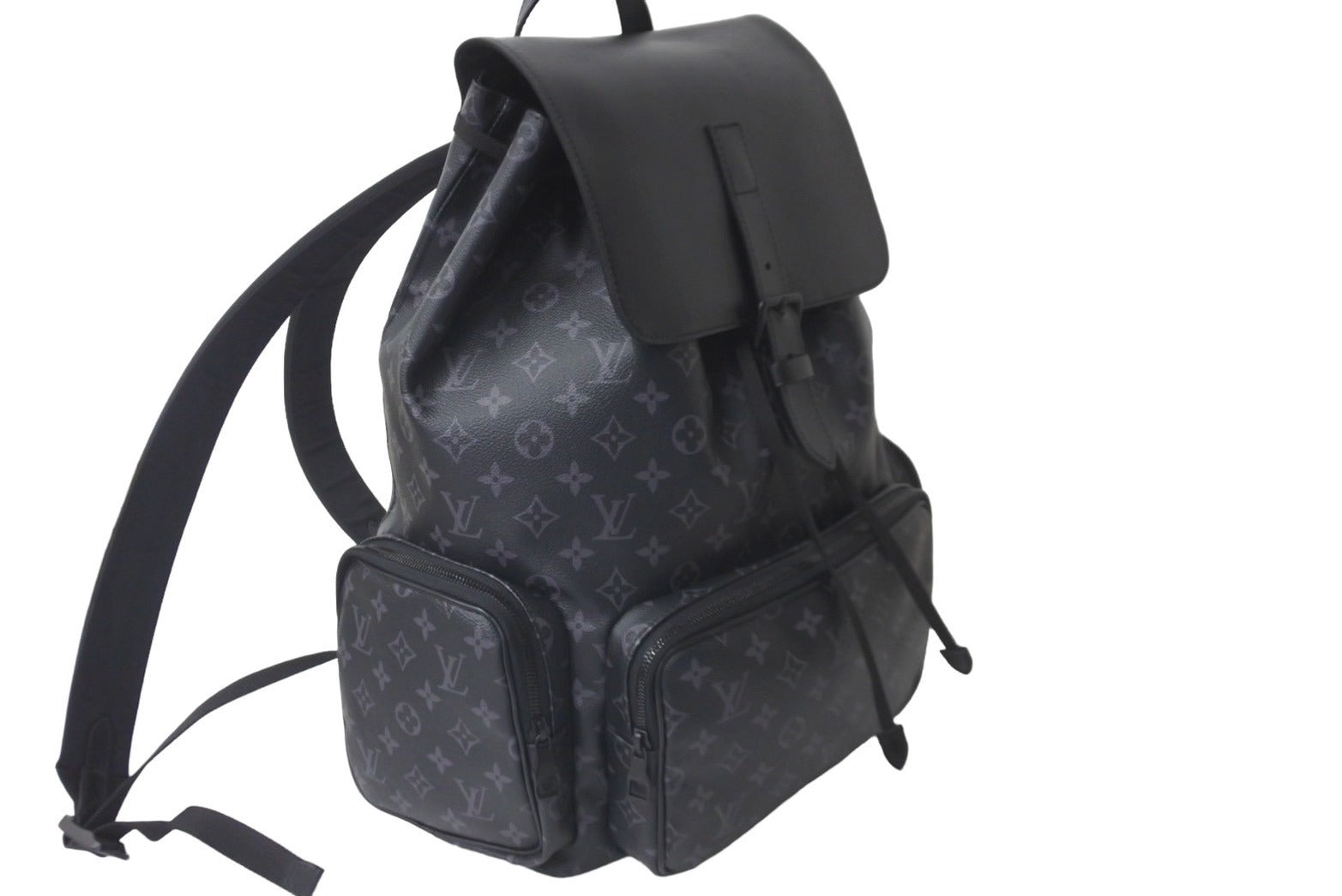 LOUIS VUITTON ルイヴィトン トリオ バックパック モノグラム エクリプス カーフ リュック ブラック 現行 M45538 美品 中古  60407 – Casanova Vintage