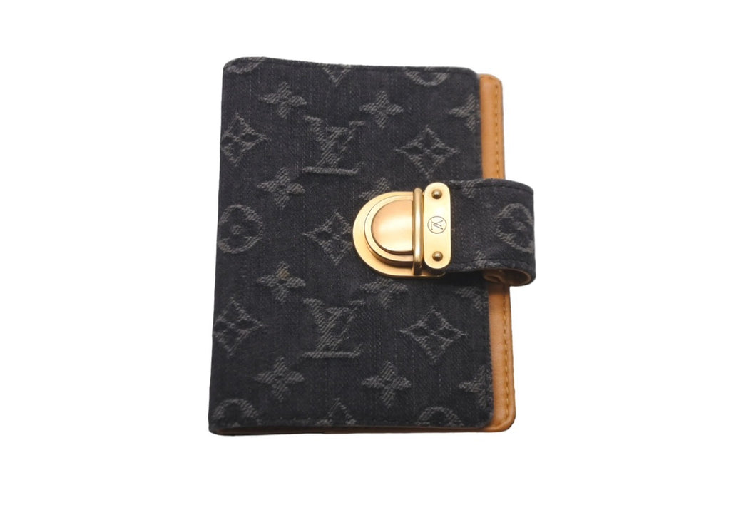 LOUIS VUITTON ルイヴィトン 手帳カバー アジェンダ PM コアラ モノグラム デニム イニシャル R21038 ゴールド金具 美品 中古  60419 – Casanova Vintage