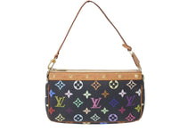 Load image into Gallery viewer, LOUIS VUITTON ルイヴィトン ハンドバッグ ポシェット アクセソワール M92648 マルチカラー ノワール ゴールド金具 中古 60440
