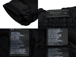 PRADA プラダ ラバーパッチ ナイロントラックパンツ 18SS ブラック サイズ50 ウエスト調整可 UP0008 良品 中古 60444 –  Casanova Vintage