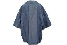Load image into Gallery viewer, 極美品 PRADA プラダ 三角プレートシャンブレー半袖シャツ サイズXXXL GEC068 S212 12N1 ブルー 中古 60474