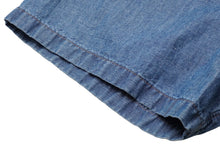 Load image into Gallery viewer, 極美品 PRADA プラダ 三角プレートシャンブレー半袖シャツ サイズXXXL GEC068 S212 12N1 ブルー 中古 60474