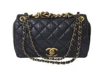 画像をギャラリービューアに読み込む, 極美品 CHANEL シャネル チェーンショルダーバッグ マトラッセ 18番台 パリボンベイ ヴィンテージレザー ブラック 中古 60482