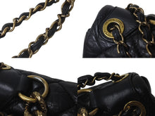 画像をギャラリービューアに読み込む, 極美品 CHANEL シャネル チェーンショルダーバッグ マトラッセ 18番台 パリボンベイ ヴィンテージレザー ブラック 中古 60482