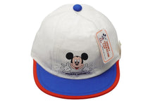 Load image into Gallery viewer, Disney ディズニー ミッキー キャップ クロスキャップ コットン ホワイト レッド ブルー サイズ54 美品 中古 60520