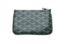 画像をギャラリービューアに読み込む, 極美品 GOYARD ゴヤール ポーチ セナ ミニ SENAT2MINTY09CL09P ヘリンボーン柄 グリーン ホワイト 中古 60547