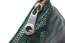 画像をギャラリービューアに読み込む, 極美品 GOYARD ゴヤール ポーチ セナ ミニ SENAT2MINTY09CL09P ヘリンボーン柄 グリーン ホワイト 中古 60547