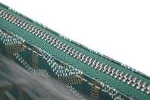 画像をギャラリービューアに読み込む, 極美品 GOYARD ゴヤール ポーチ セナ ミニ SENAT2MINTY09CL09P ヘリンボーン柄 グリーン ホワイト 中古 60547