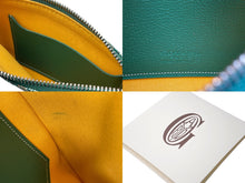 画像をギャラリービューアに読み込む, 極美品 GOYARD ゴヤール ポーチ セナ ミニ SENAT2MINTY09CL09P ヘリンボーン柄 グリーン ホワイト 中古 60547