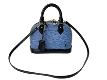 Load image into Gallery viewer, LOUIS VUITTON ルイヴィトン アルマ PM 2WAY ハンドバッグ M51052 エピデニム ブルー ブラック ショルダーバッグ 美品 中古 60596