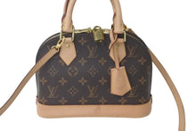 画像をギャラリービューアに読み込む, LOUIS VUITTON ルイヴィトン ハンドバッグ アルマ BB モノグラムキャンバス ブラウン M53152 ゴールド金具 美品 中古 60605