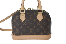 画像をギャラリービューアに読み込む, LOUIS VUITTON ルイヴィトン ハンドバッグ アルマ BB モノグラムキャンバス ブラウン M53152 ゴールド金具 美品 中古 60605